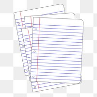 Note papers png sticker, stationery illustration on transparent background. Free public domain CC0 image.