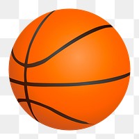 Basketball png sticker, sport illustration on transparent background. Free public domain CC0 image.