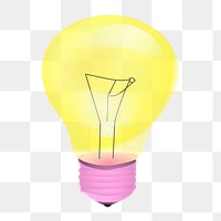 Light bulb png sticker, creative thinking concept on transparent background. Free public domain CC0 image.