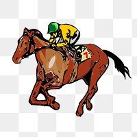 Equestrian png sticker, sport illustration on transparent background. Free public domain CC0 image.