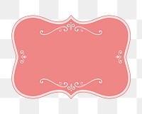 Pink vintage png badge sticker on transparent background. Free public domain CC0 image.