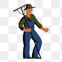 Gardener png sticker, man cartoon illustration on transparent background. Free public domain CC0 image.