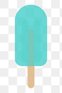 PNG blue ice cream sticker, food illustration on transparent background. Free public domain CC0 image.