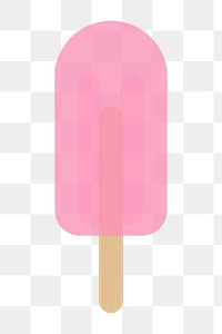 PNG strawberry ice cream sticker, food illustration on transparent background. Free public domain CC0 image.