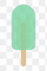 PNG green ice cream sticker, food illustration on transparent background. Free public domain CC0 image.