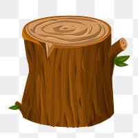 Tree stump png sticker, nature illustration on transparent background. Free public domain CC0 image.