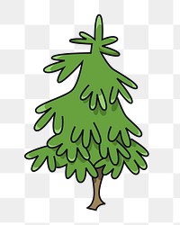 Cartoon tree png sticker, nature illustration on transparent background. Free public domain CC0 image.