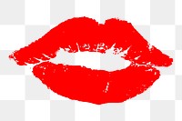 Red lipstick stain png sticker, love illustration on transparent background. Free public domain CC0 image.