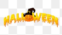 Halloween word png sticker, typography illustration on transparent background. Free public domain CC0 image.