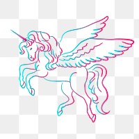 Unicorn png sticker, fantasy creature illustration on transparent background. Free public domain CC0 image.