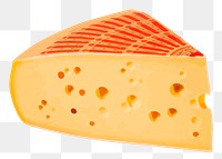 Cheese triangle png sticker illustration, transparent background. Free public domain CC0 image.