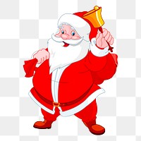 Santa Clause character png sticker illustration, transparent background. Free public domain CC0 image.