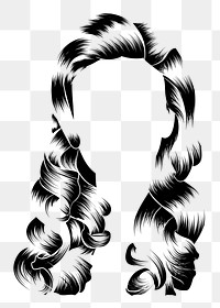 Woman's hair png sticker illustration, transparent background. Free public domain CC0 image.