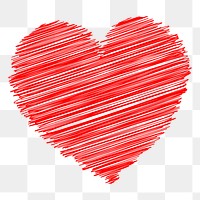 Heart scribble png sticker illustration, transparent background. Free public domain CC0 image.