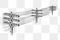 Power lines png border, transparent background. Free public domain CC0 image.