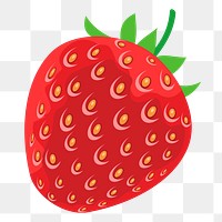Strawberry fruit png sticker illustration, transparent background. Free public domain CC0 image.