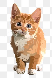 Cute kitten png sticker illustration, transparent background. Free public domain CC0 image.