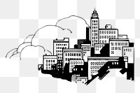 City pollution png sticker illustration, transparent background. Free public domain CC0 image.