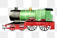 Train locomotive png sticker illustration, transparent background. Free public domain CC0 image.