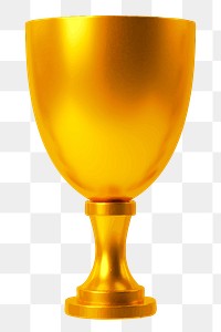 Gold cup png sticker illustration, transparent background. Free public domain CC0 image.