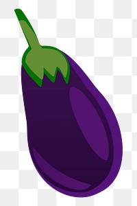 Eggplant vegetable png sticker illustration, transparent background. Free public domain CC0 image.