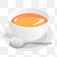 Cup of tea png sticker illustration, transparent background. Free public domain CC0 image.