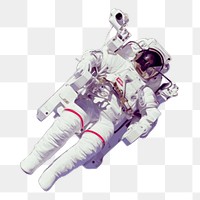 Astronaut png sticker, transparent background. Free public domain CC0 image.