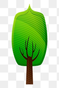 Cute tree png sticker illustration, transparent background. Free public domain CC0 image.