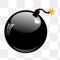 Explosive bomb png sticker illustration, transparent background. Free public domain CC0 image.