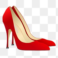 Realistic red heels png sticker illustration, transparent background. Free public domain CC0 image.