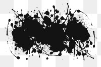 Black abstract art png, transparent background. Free public domain CC0 image.