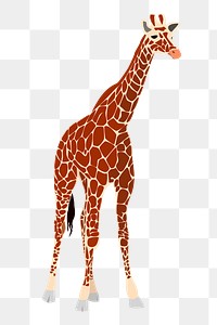 Giraffe animal png sticker illustration, transparent background. Free public domain CC0 image.