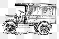 Medium truck png sticker vintage vehicle illustration, transparent background. 