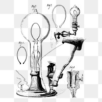 Lamp png sticker vintage illustration, transparent background. Free public domain CC0 image.