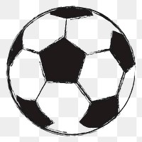 Football png sticker vintage sport equipment illustration, transparent background. Free public domain CC0 image.