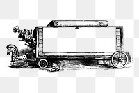 Circus carriage png sticker vintage illustration, transparent background. Free public domain CC0 image.