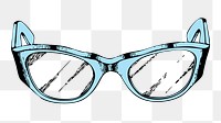 Eye glasses png sticker, vintage object illustration on transparent background. Free public domain CC0 image.