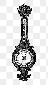 Barometer png sticker, air measuring instrument illustration on transparent background. Free public domain CC0 image.