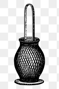 Bamboo lantern png sticker, Chinese object illustration on transparent background. Free public domain CC0 image.