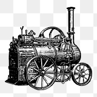 Stephenson's Rocket png sticker, vintage steam locomotive illustration on transparent background. Free public domain CC0 image.