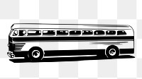 Bus png sticker, vehicle vintage illustration on transparent background. Free public domain CC0 image.