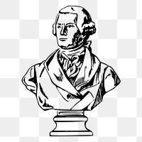 Alexander Hamilton png sticker, famous person vintage illustration on transparent background. Free public domain CC0 image.