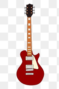 Electric guitar png sticker, transparent background. Free public domain CC0 image.