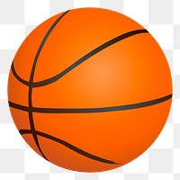 Basketball sports png sticker, transparent background. Free public domain CC0 image.