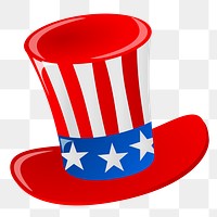 American top hat png sticker, transparent background. Free public domain CC0 image.