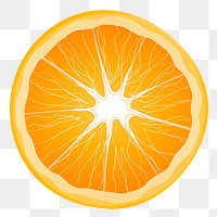 Half orange png sticker, transparent background. Free public domain CC0 image.