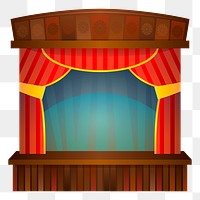 Theater stage png sticker, transparent background. Free public domain CC0 image.