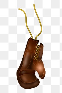 Leather boxing glove png sticker, transparent background. Free public domain CC0 image.