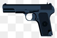 Black gun png sticker, transparent background. Free public domain CC0 image.