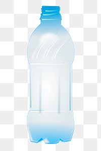 PET plastic bottle png sticker, transparent background. Free public domain CC0 image.